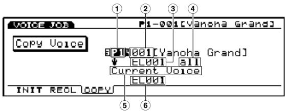 YAMAHA EX7 - [F3]: Copy Voice (copie des voix) - 1
