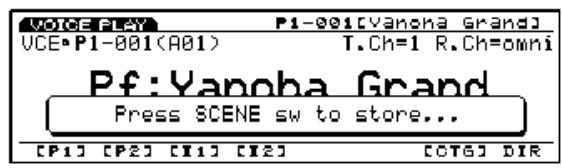 YAMAHA EX7 - Sauvegarder une scène - 3