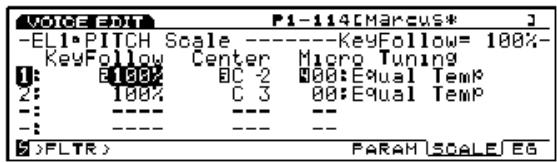 YAMAHA EX7 - [F7]: SCALE (Echelle) - 1