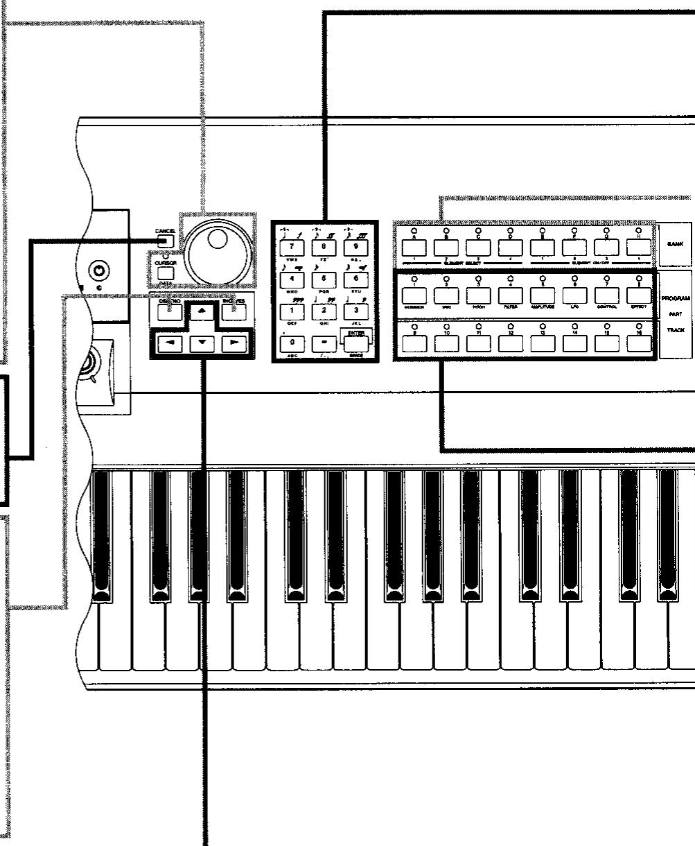 YAMAHA EX7 - Touches de curseur - 1