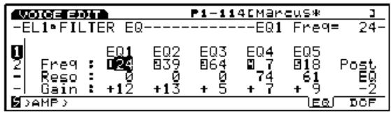 YAMAHA EX7 - [F7]: EQ (Egalisateur) - 1