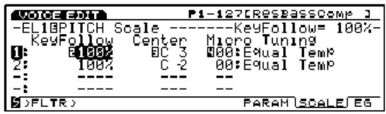 YAMAHA EX7 - [F7]: SCALE (Echelle) - 1