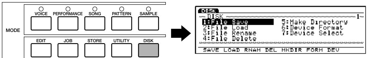 YAMAHA EX7 - Passez en mode Disk - 1