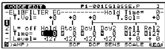 YAMAHA EX7 - [F8]: EG (Filtre du générateur d'enveloppe) - 1