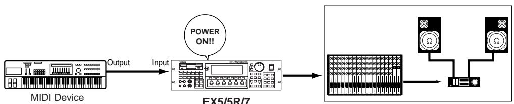 YAMAHA EX7 - Mise sous tension - 3