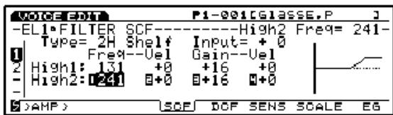 YAMAHA EX7 - [F4]: SCF (Filtre de contrôle statique) - 1
