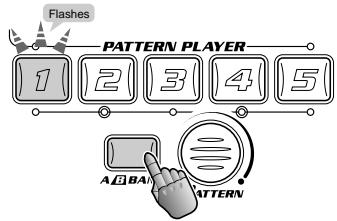 Flashes PATTERN PLAYER 1 2 3 4 5 A B A Pattern
