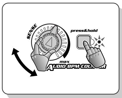 SENSE max press&hold AUDIO BPM COUNCER
