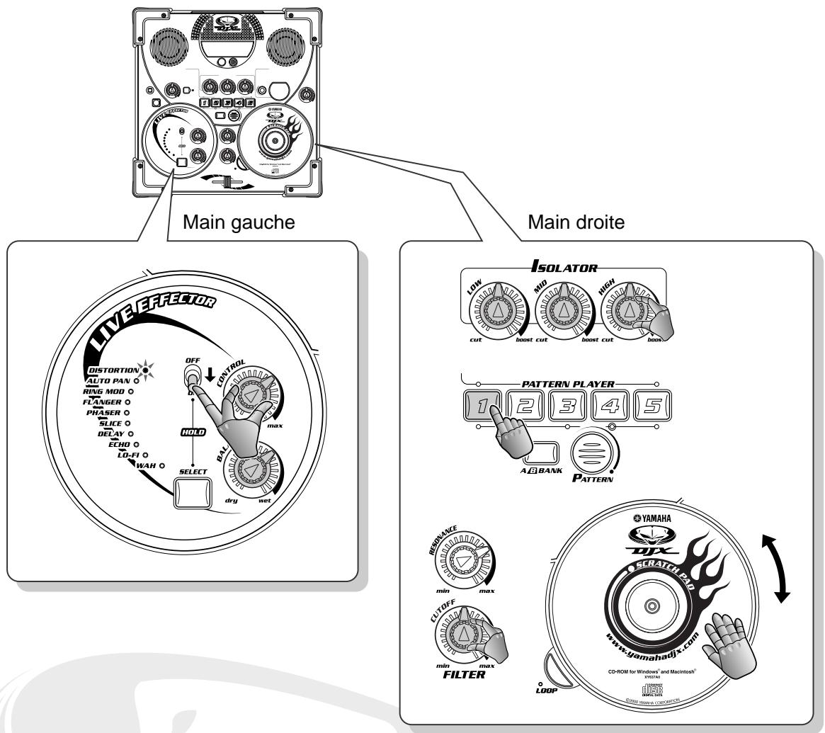 Main gauche Main droite ISOLATOR PATTERN PLAYER YAMAHA FILTER