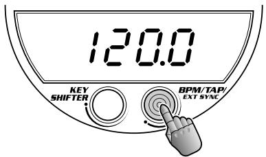 120.0 KEY SHIFTER BPM/TAP/ EXT SYNC
