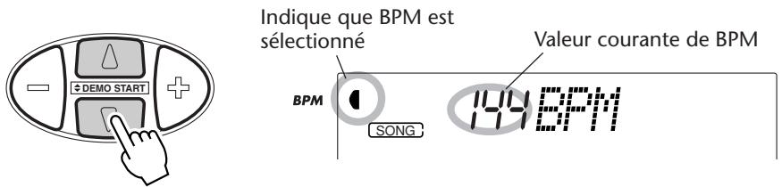 YAMAHA DJX-PSR-D1- - Choisissez la fonction BPM dans le menu intitulé Overall. - 1