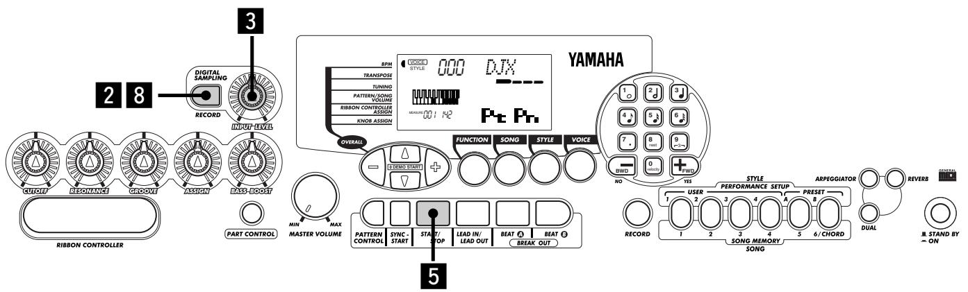 YAMAHA DJX-PSR-D1- - Commutez l'échantillonnage en mode de veille. - 2