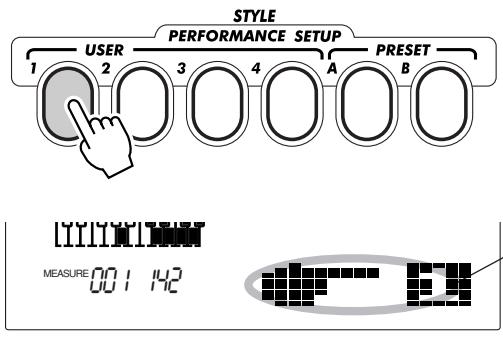 YAMAHA DJX-PSR-D1- - Appuyez sur la touche PERFORMANCE SETUP USER de re choix. - 1