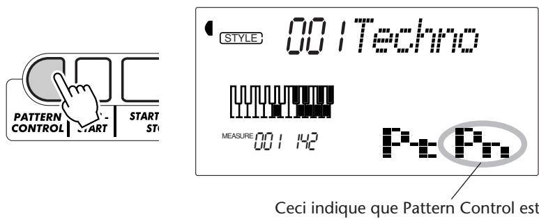 YAMAHA DJX-PSR-D1- - Activez Pattern Control (si cela n'a pas déjà été fait). - 1