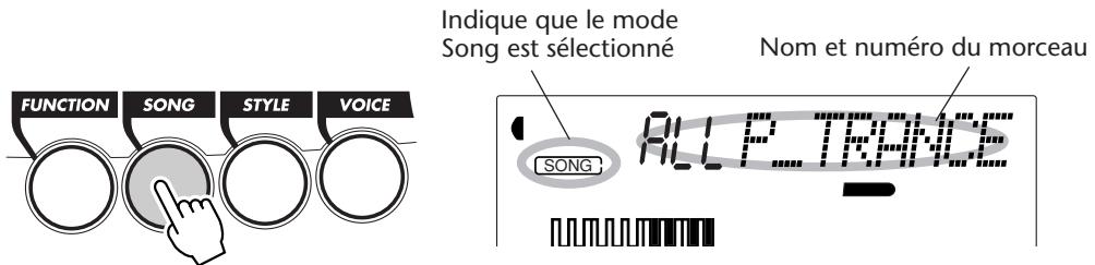 YAMAHA DJX-PSR-D1- - Choisissez le mode Song. - 1