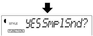 YAMAHA DJX-PSR-D1- - Dès que le message d'incitation "Sure ?" apparaît dans l'afficheur, commandez la transmission des données. - 9