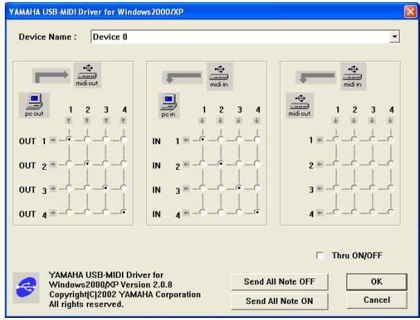 YAMAHA MOTIF ES8 - Informationen zum Fenster „USB Driver Setup" - 1