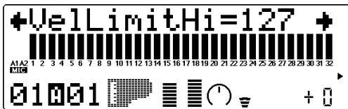 YAMAHA MU100 - Liminete supérieure de velocite (VelLimitHi) - 1