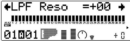 YAMAHA MU100 - Résonance du filtré passé-bas (LPF Reso) - 1