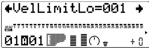 YAMAHA MU100 - Liminé inférieure de velocité (VelLimitLo) - 1