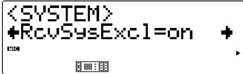 YAMAHA MU100 - Réception de messages exclusifs au système (RcvSysExcl) - 1