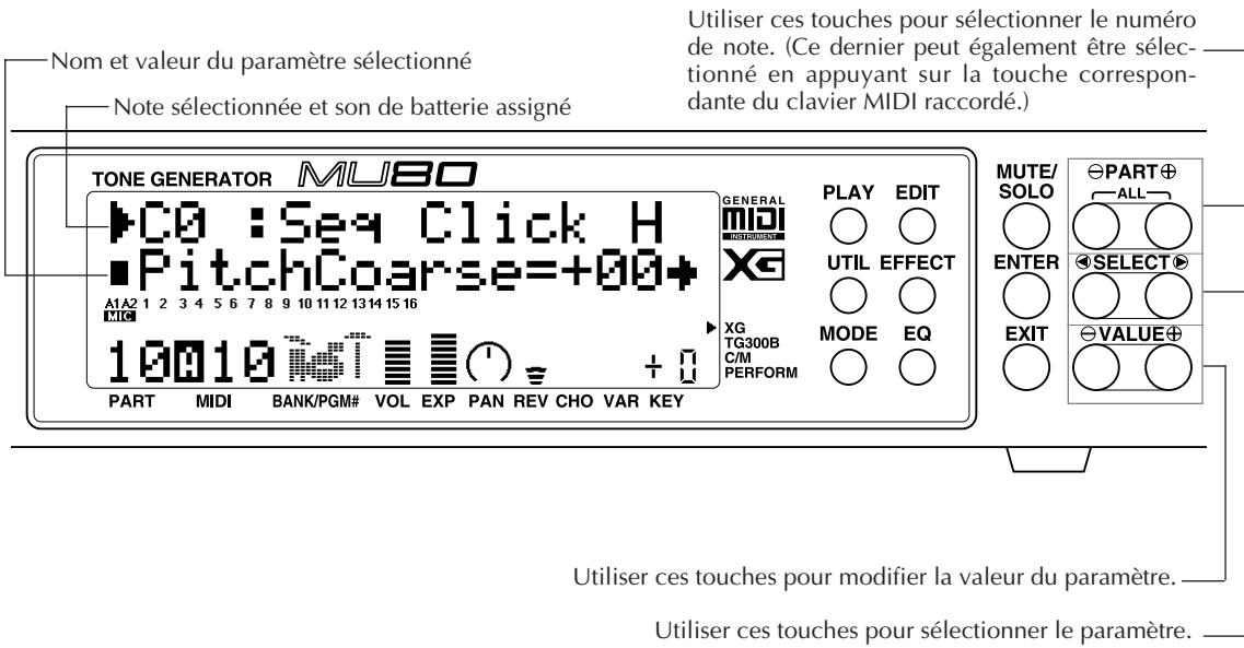 YAMAHA MU80 - Appeler le menu de configuration de batterie - 2