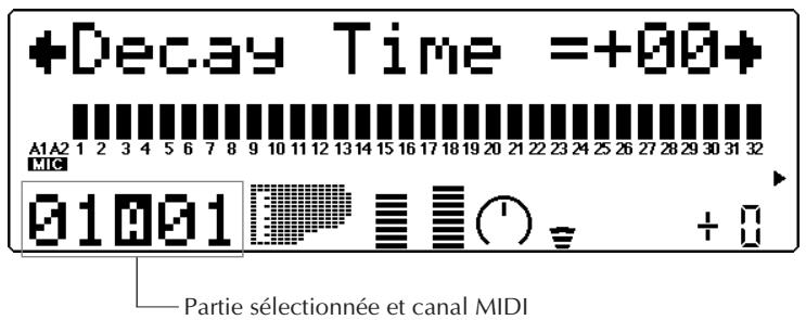 YAMAHA MU80 - Temps d'estompement du générateur d'enveloppe - 1