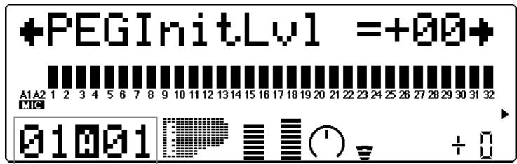 YAMAHA MU80 - Niveau initial du générateur d'enveloppe de hauteur (PEGInitLvel) - 1