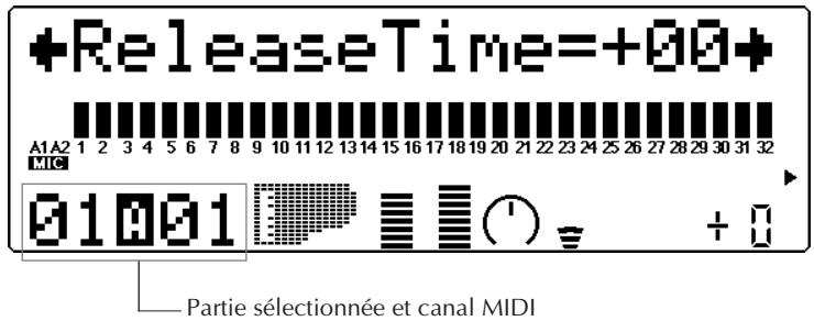 YAMAHA MU80 - Temps de relâchement du générateur d'enveloppe - 1