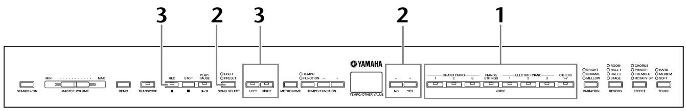 YAMAHA P-140-P-140S - Enregistrement sur la partie RIGHT/LEFT - 1