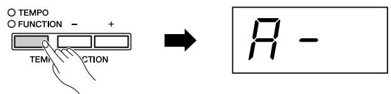 YAMAHA P-140-P-140S - Appuyez sur la touche [TEMPO/FUNCTION] au début de la phrase que vous souhaitez repétier. - 1