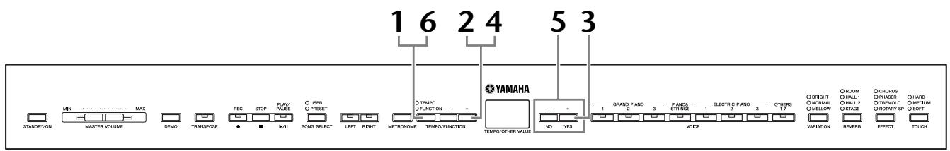 YAMAHA P-140-P-140S - Procedure de base du mode Function - 1