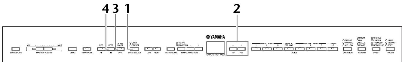 YAMAHA P-140-P-140S - Reproduction de morceaux utiliser/morceaux externes sur le P-140 - 1