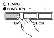 YAMAHA P-140-P-140S - Utilisez les touches [TEMPO/FUNCTION -, +] pour sélectionner la sous-fonction souhaïée. - 5