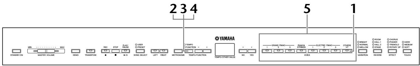 YAMAHA P-140-P-140S - Partage de la plage du clavier et reproduction de deux voix différentes (Split (Clavier partagé)) - 2