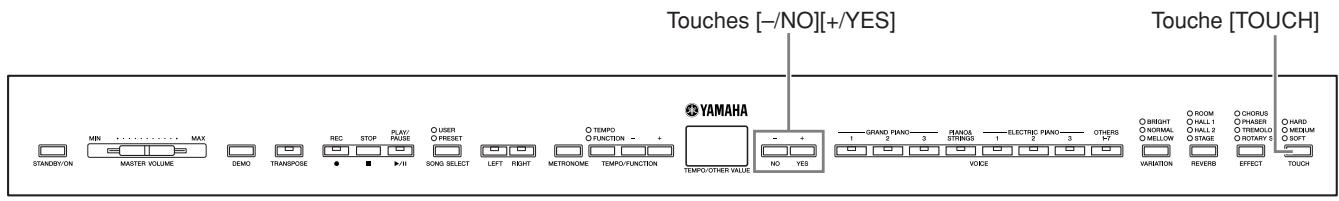 YAMAHA P-140-P-140S - Sensibilité au toucher - [TOUCH] (Toucher) - 1