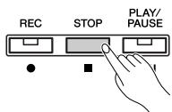 YAMAHA P-140-P-140S - Appuyez sur la touche [STOP] pour arrêter la reproduction. - 1