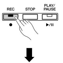YAMAHA P-140-P-140S - Appuyez sur la touche [REC] pour activer le mode Record et selectionner une partie pour modifier les réglages initiaux. - 1