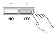 YAMAHA P-140-P-140S - Appuyez sur la touche [+/YES] pour passer dans la sous-fonction. - 1