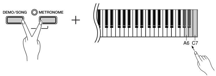 YAMAHA P-85-P-85S - Réglage du type de sensibilité au toucher - 1