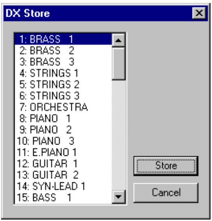YAMAHA PLG150-DX - Sélectionnez « DX Store ». - 1