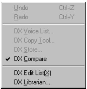 YAMAHA PLG150-DX - Utilisation de Compare depuis la fenêtre Edit List - 1