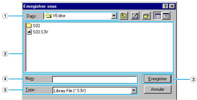 YAMAHA S03VOICEEDITOR - Boîte de dialogue enregistrer sous - 1
