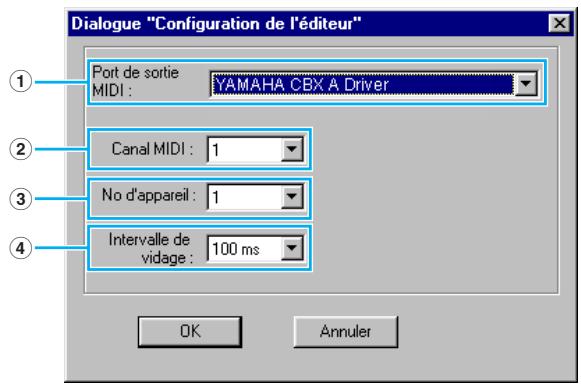 YAMAHA S03VOICEEDITOR - Boîte de dialogue configuration de l'éditeur - 1