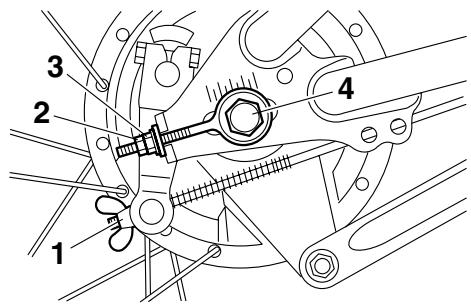 YAMAHA PW80 - Réglage de la tension de la chaîne de transmission - 1