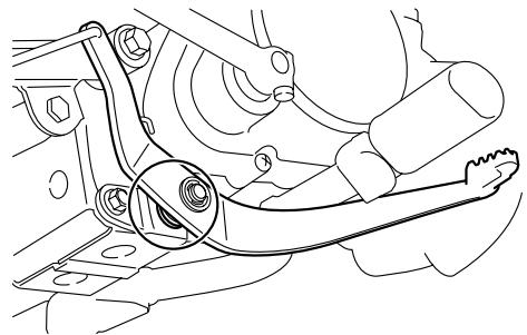 YAMAHA PW80 - Contrôle et lubrification de la pédale de frein - 1