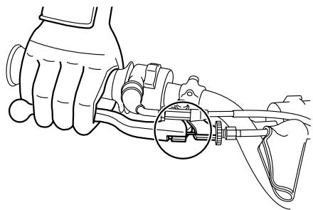 YAMAHA PW80 - Contrôle et lubrification du levier de frein - 1