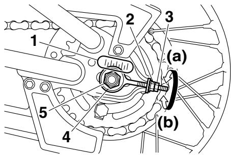 YAMAHA PW80 - Réglage de la tension de la chaîne de transmission - 2