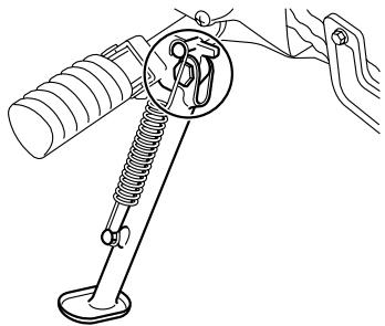 YAMAHA PW80 - Contrôle et lubrification de la béquille latérale - 1