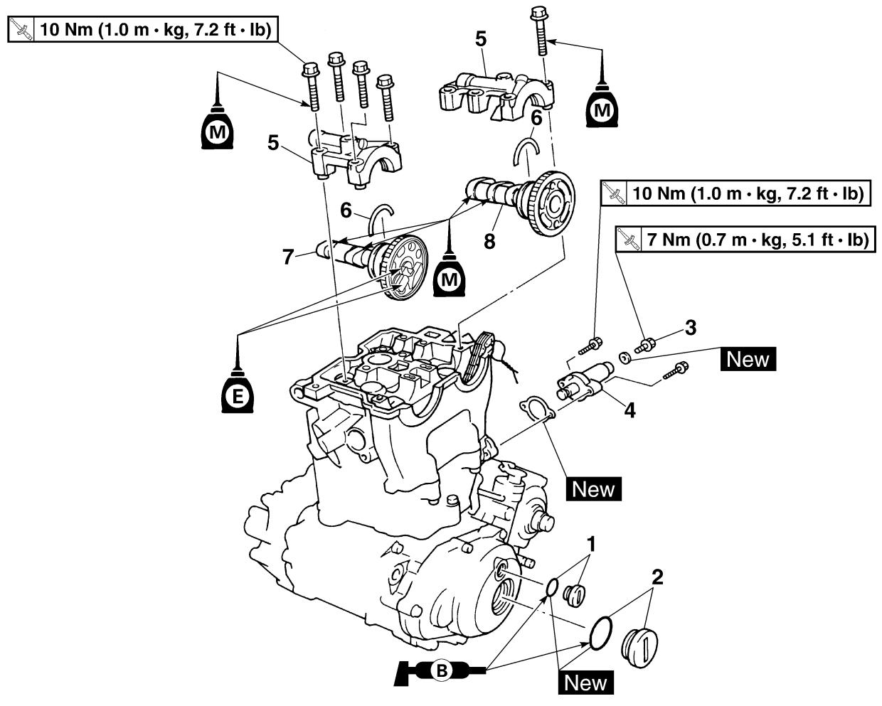 YAMAHA WR250F - CAMSHAFTS - 1